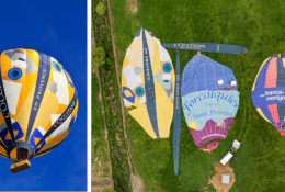 Transforming retired hot-air balloons into gowns for hospital staff