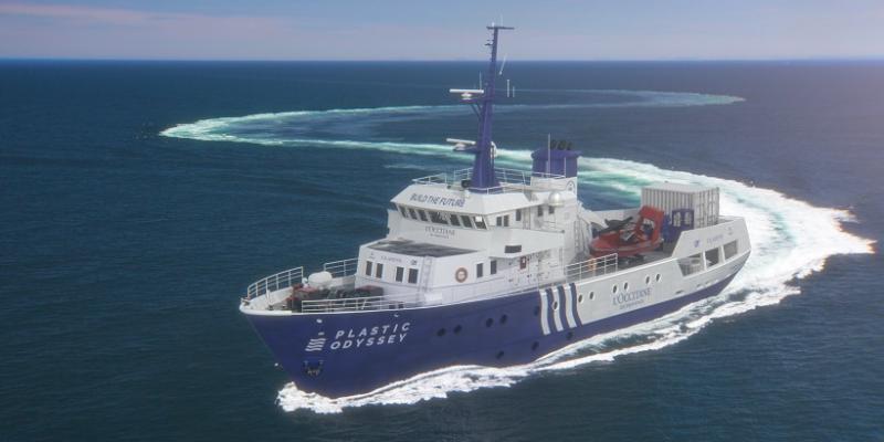 Plastic Odyssey dévoile son navire-laboratoire avec L’OCCITANE