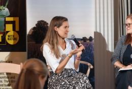 Raphaëlle Archambeaud, Chief Sustainability Officer, speaking at the NatureHub Event